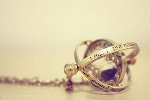 Harry Potter Rotating Time Turner 18k Gold Necklace