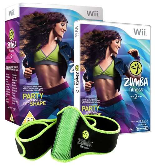 Zumba 2 Fitness Wii - Bundle Pack with Belt accessory AS NEW