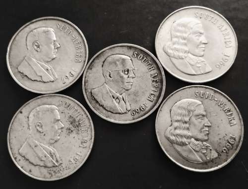 Mixed dates Silver R1 coins, bid per coin