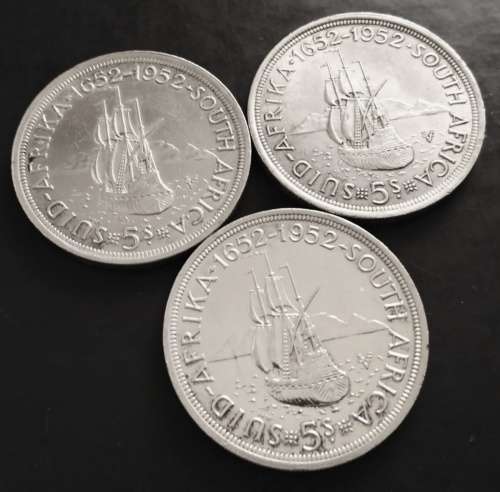 Tri-centennial Silver Five Shillings 1652-1952 bid per coin