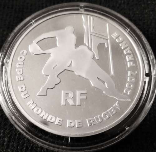 2007 Rugby World Cup Silver 1.5 Commemorative Coin