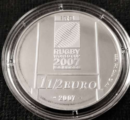 2007 Rugby World Cup Silver 1.5 Commemorative Coin