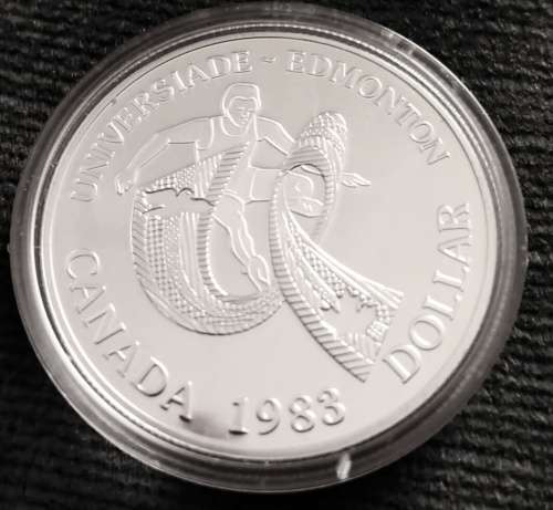 1983 Canada Silver $1 World University Games Proof Ultra Cameo