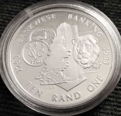 Proof 1993 Silver (.925) R1 Banking Bicentenary Coin