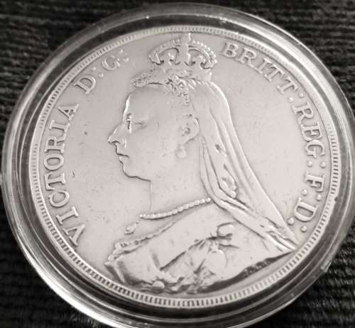 1891 Silver Queen Victoria Crown with capsule