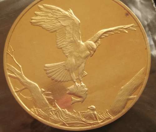 Gold glad Silver Fish Eagle Wildlife Society 50th Anniversary