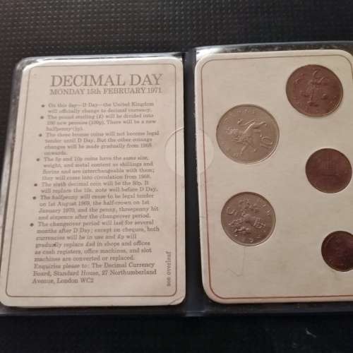 1971 Britain's 1st Decimal Coin Set