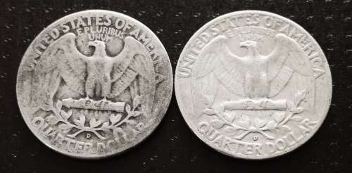 USA Silver Quarter Dollar x2