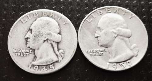 USA Silver Quarter Dollar x2