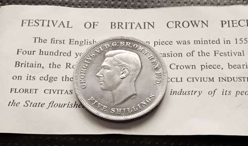 1951 UK proof-like Festival of Britain 5' Crown