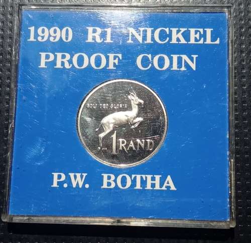 1990 Encased Proof R1 nickel coin