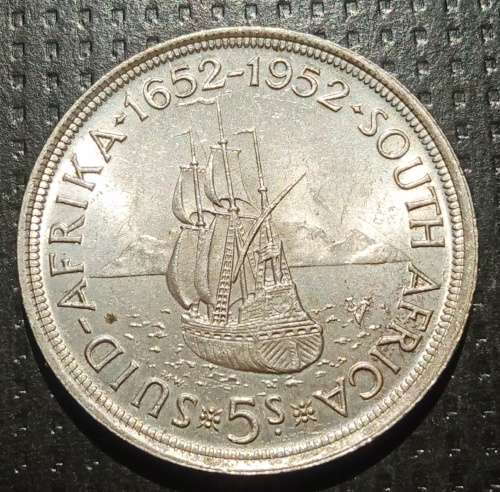1952 Union Silver Five Shillings