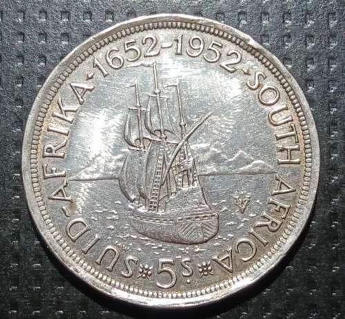 1952 Union Silver Five Shillings
