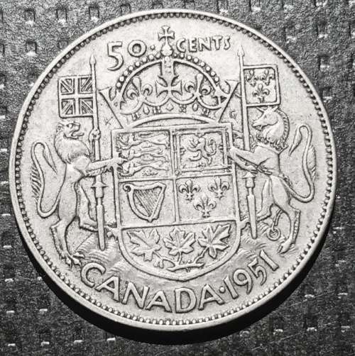 1951 Canada 80% Silver 50c