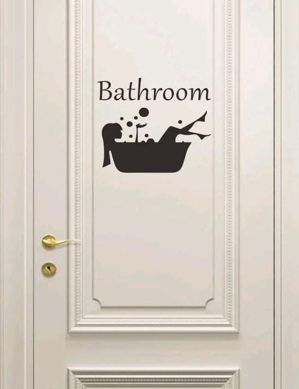Bathroom sticker