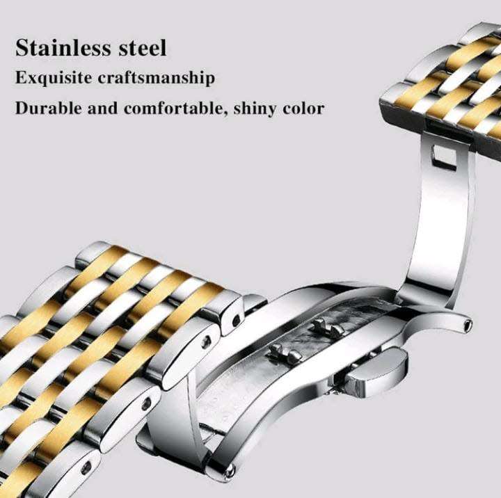 ***Must see ***Poedagar - Silver and Gold Stainless Steel Men`s Watch
