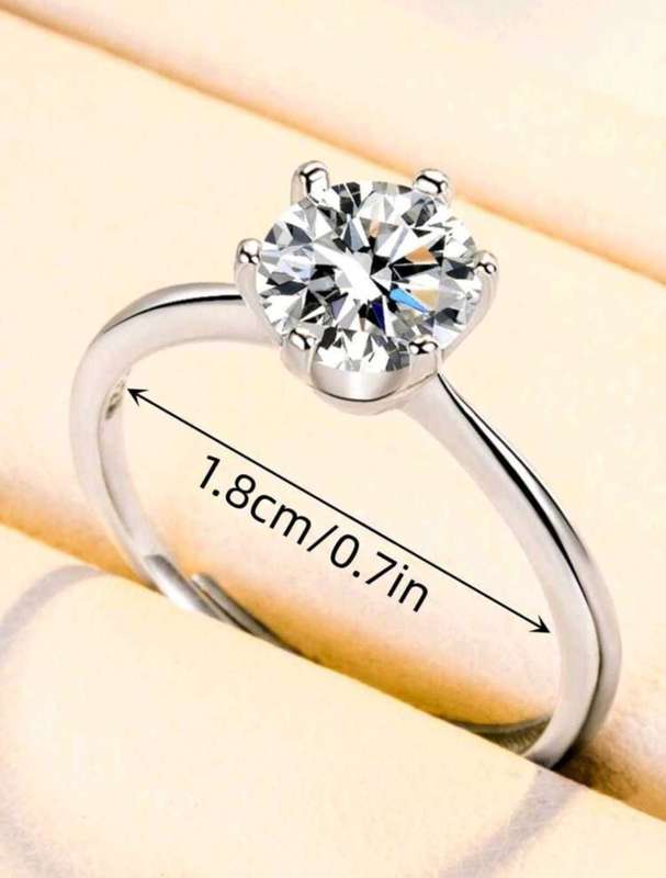 1.00CT CERTIFIED MOISANITE DIAMOND RING WITH CERTIFICATE