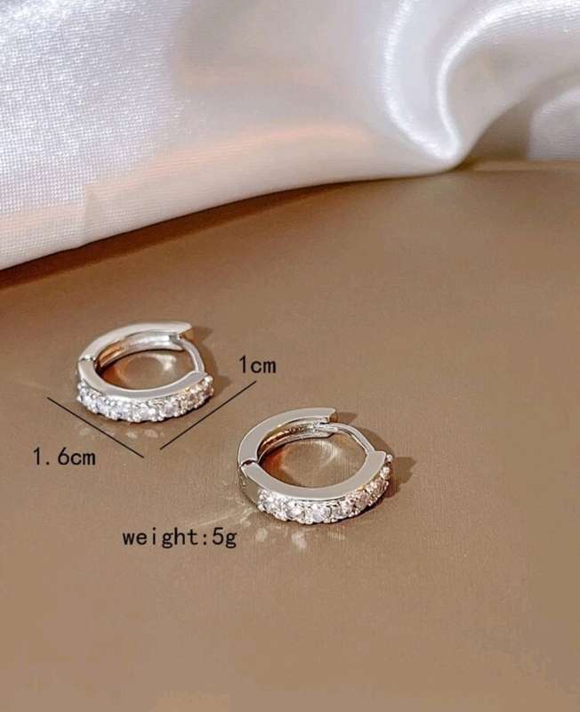 Silver hoop earrings