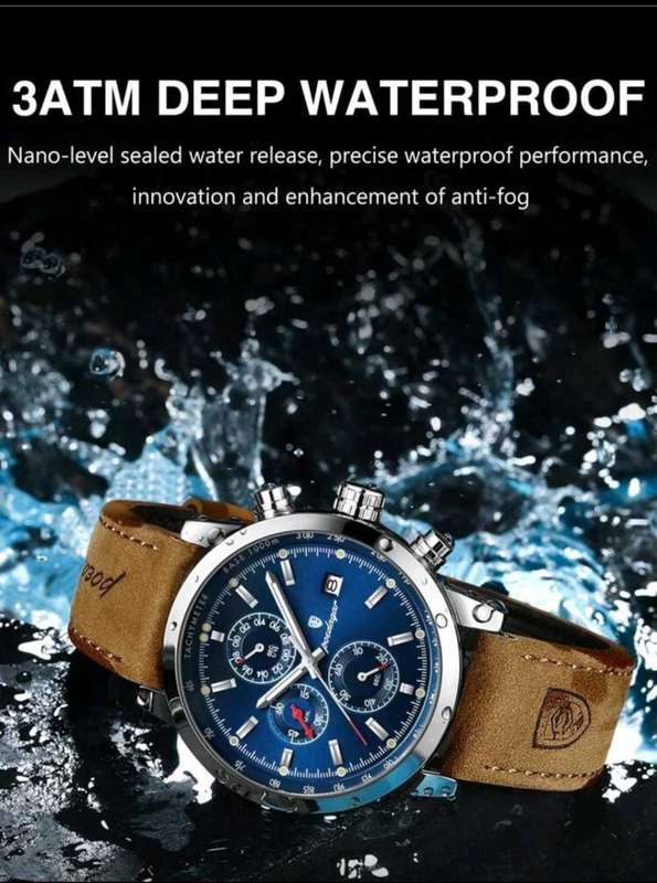 Poedagar - Men Luxury Leather German Quartz Watch *****MUST SEE*****R6000