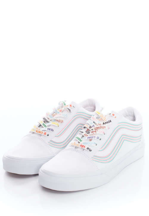 Old Skool Pride White/True White - UK 9