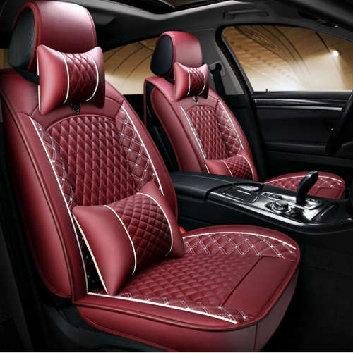 14pcs leatherette 5-Seaters car seat covers full set, with neck and lumbar pillows
