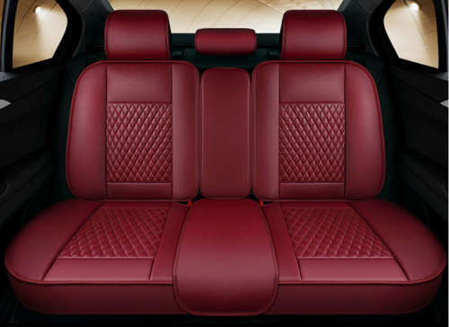 14pcs leatherette 5-Seaters car seat covers full set, with neck and lumbar pillows