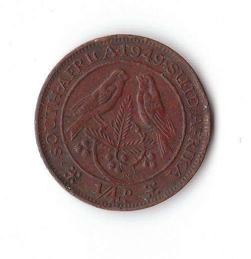 1949 UNION OF S.A FARTHING 1/4D  ***R1 START***