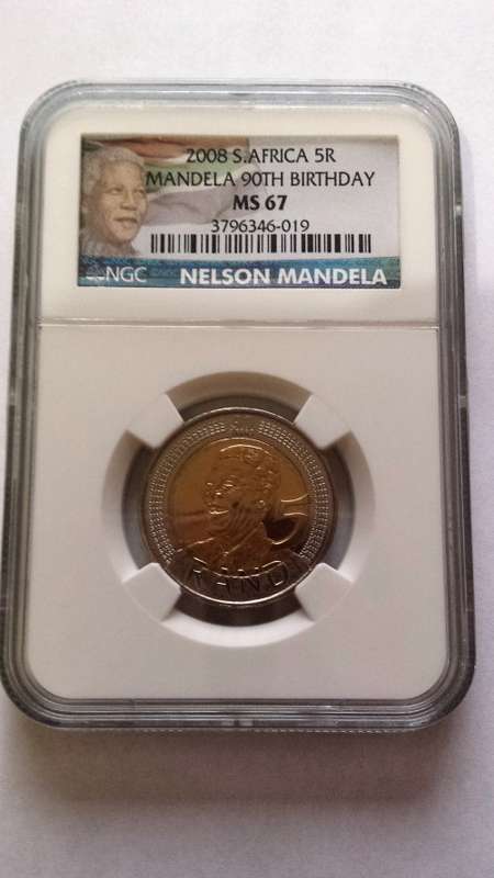 2008 S. Africa 5R Mandela 90th Birthday Coin