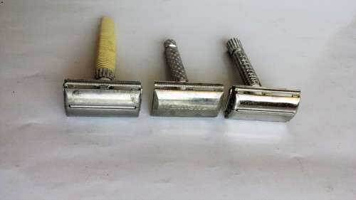 Vintage Ravors x 3, Two are made in England, Brit. Pat. 694093