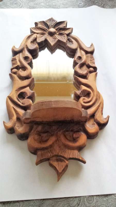 Wall Mounted Wood Framed Mirror