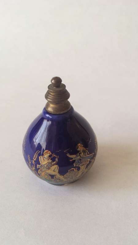 Vintage Porcelain Miniature Perfume Scent Bottle