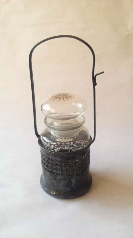 Glass Container with WS & S, EPNS, A1, Handle and Frame, 2801