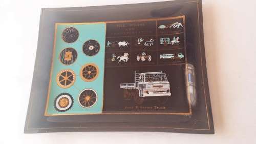 Transportation Themed Glass Sweet Tray