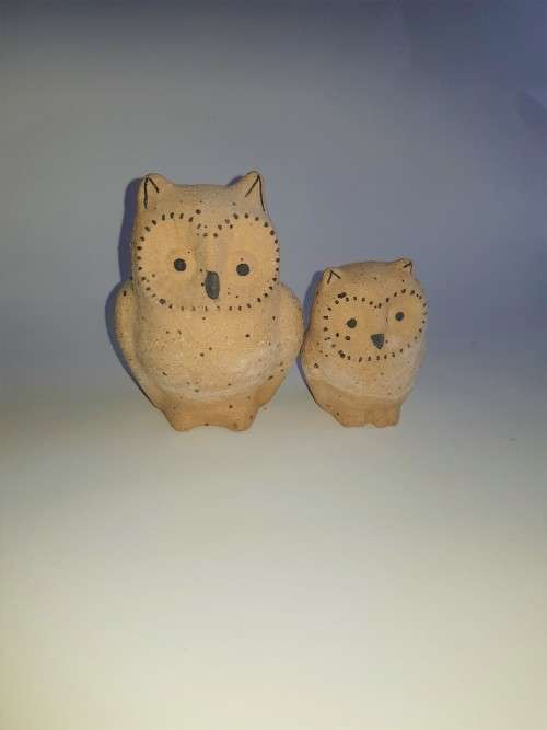 Owls, Pair of Ceramic Owls