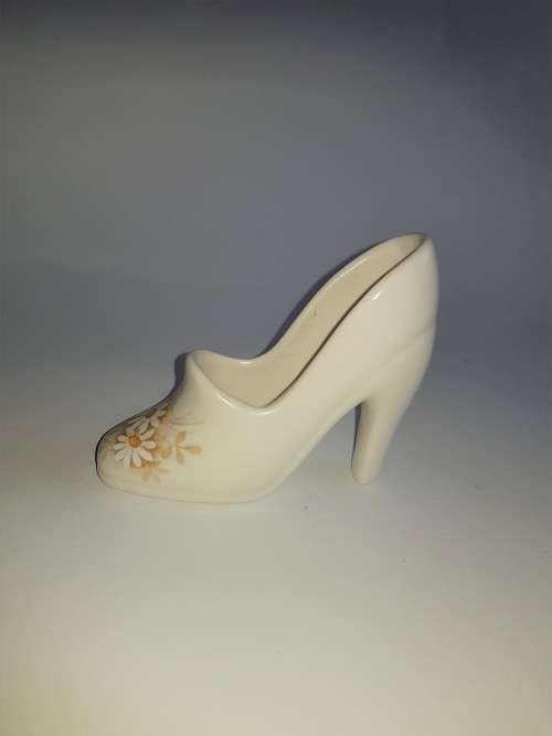 Porcelain Stiletto Shoe, Floral Design