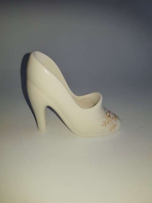 Porcelain Stiletto Shoe, Floral Design