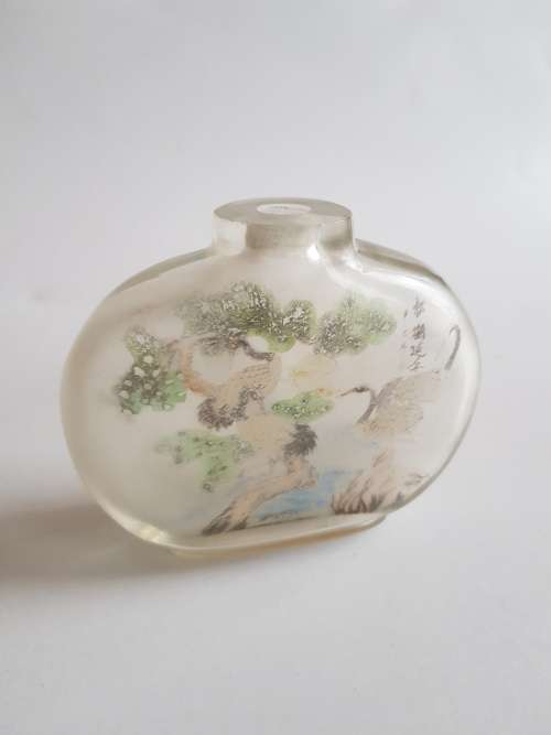 Vintage Reverse Painted Chinese Perfume Bottle