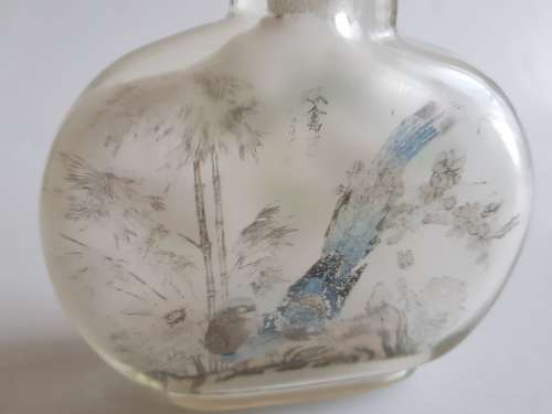 Vintage Reverse Painted Chinese Perfume Bottle