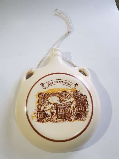 Decanter, Porcelain Wallplate, The Beerbrewer