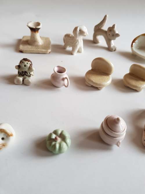 Collection of Miniature Porcelain Figurines, Ornaments