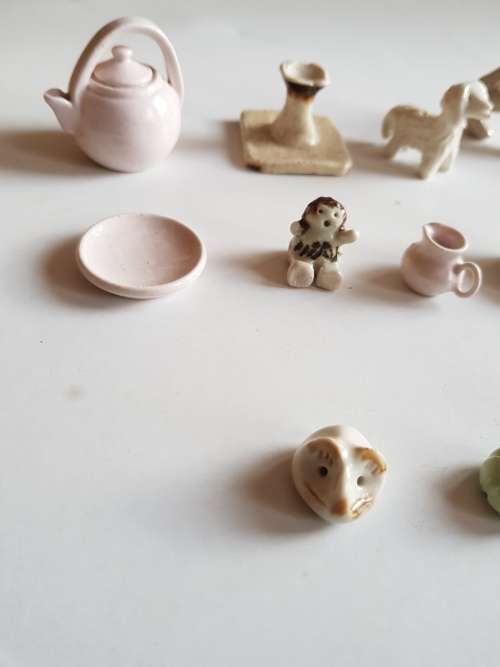 Collection of Miniature Porcelain Figurines, Ornaments