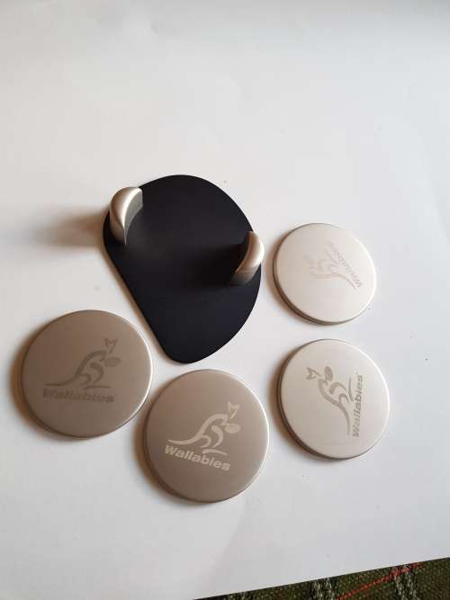 Wallabies Coasters, Metal Coasters