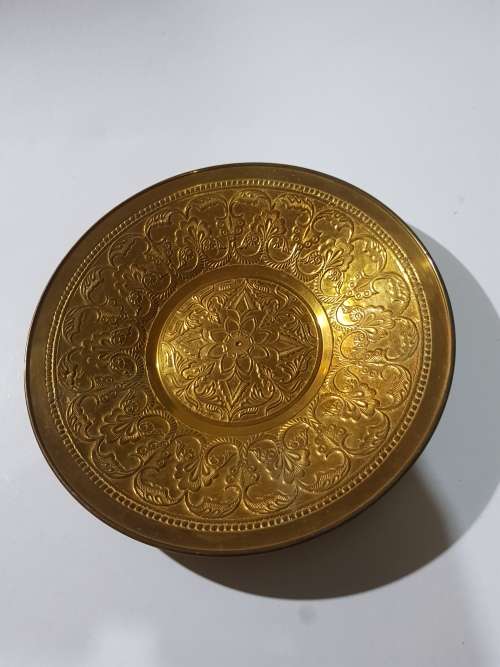 Brass Wallplate, Intricate Design, D - 20cm