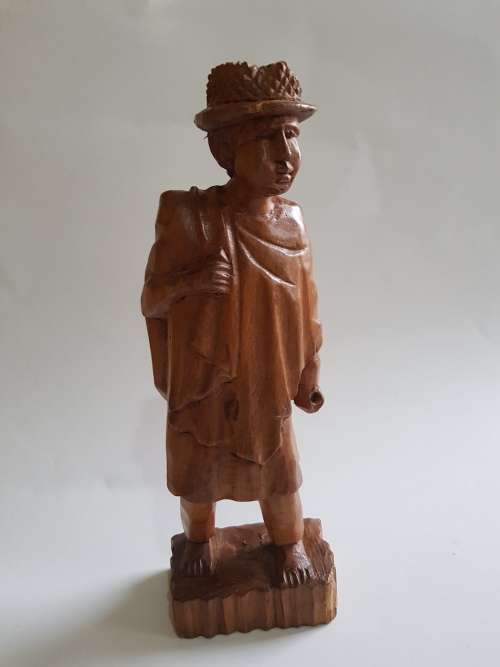 Wood Carved African Man