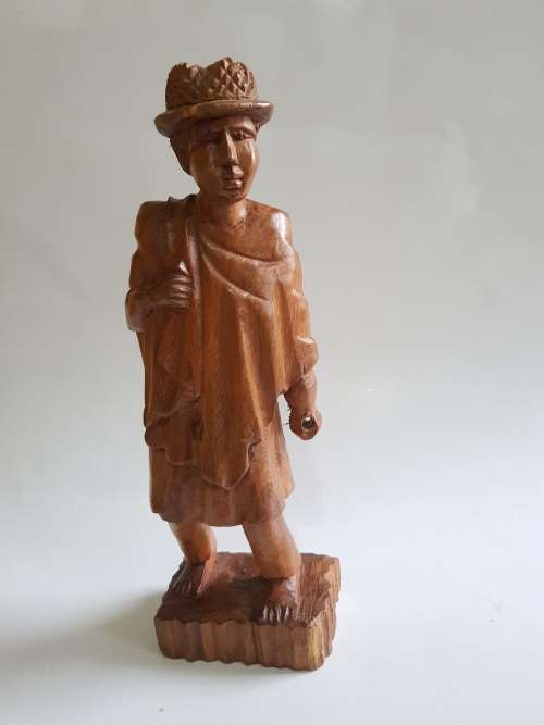 Wood Carved African Man