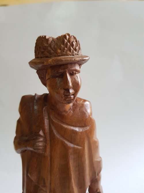Wood Carved African Man