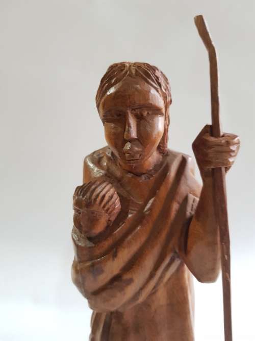 Wood Carved African Woman