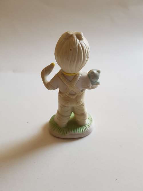 Porcelain Figurine, Baby with Teddy Bear, Nijhof Handbemalt