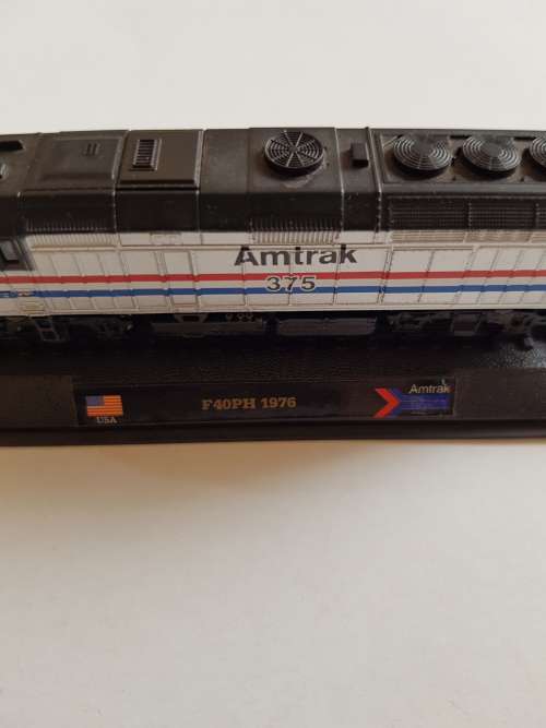 Amtrak Model Diesel Locomotive, 375, F40PH, 1976, N 1:160, Amer Com Collection