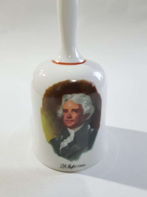 Porcelain Bell, Limited Edition, Thomas Jefferson, West Germany
